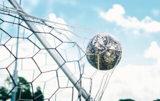 Fußball im Tor